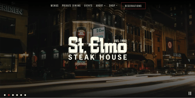 website home page design, st elmo
